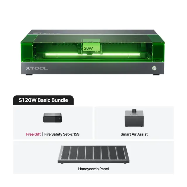 xTool S1 Laser Engraver Basic Bundle 20W 