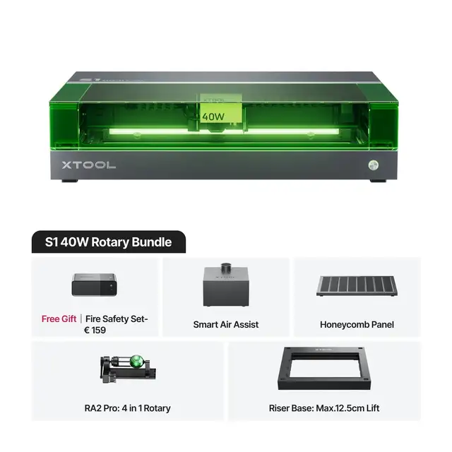 xTool S1 Laser Engraver Deluxe Bundle 40W 