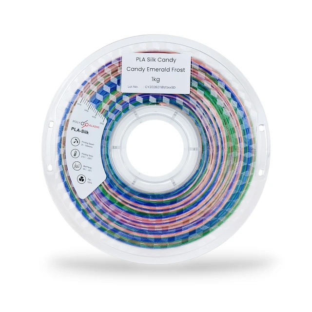 Polyalkemi PLA Silk Candy Emerald Frost (Deep Blue L.Orange Green) 
