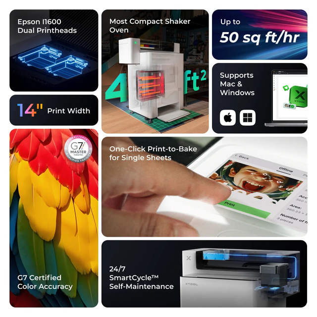 xTool Apparel DTF Printer All-In-1 Bundle 