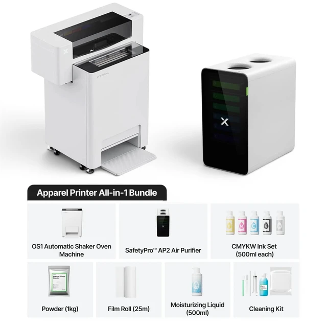 xTool Apparel DTF Printer All-In-1 Bundle 