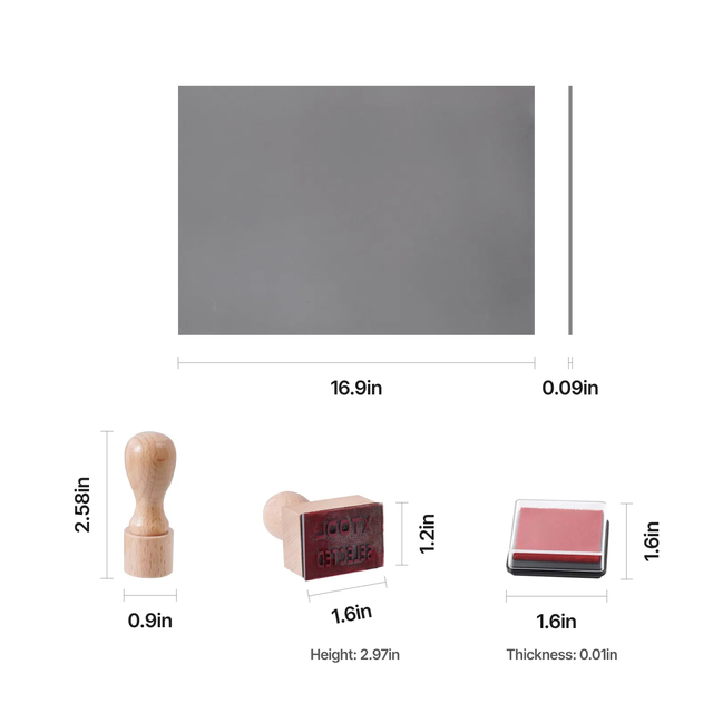 Xtool Laser Engraving Rubber Stamp Set 