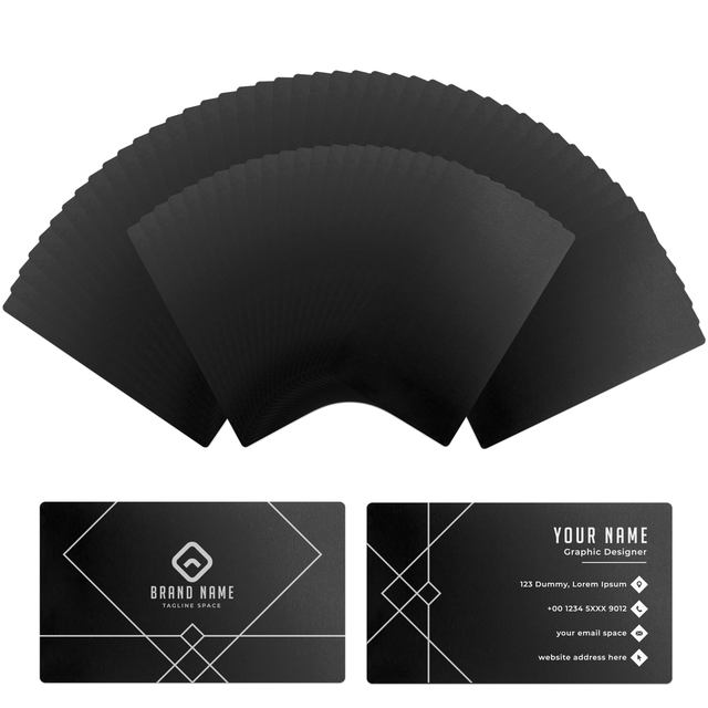 xTool Metal Business Cards Frosted Black 300pcs 