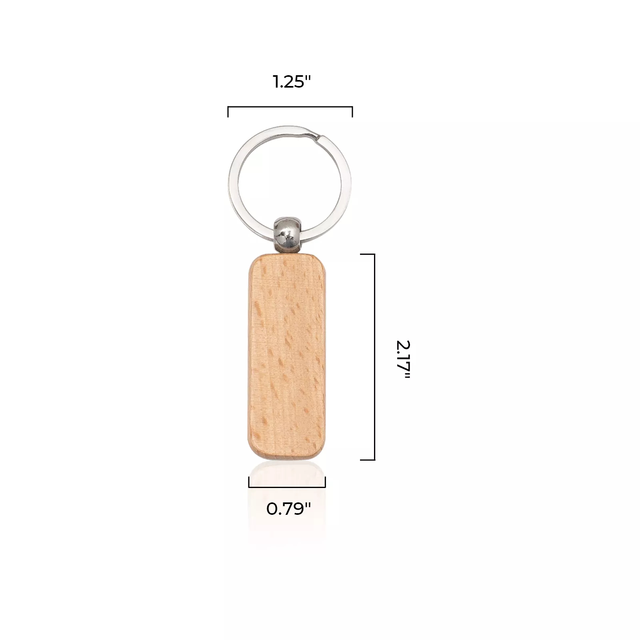 Xtool Rectangle Strip Wooden Keychain 10pcs 