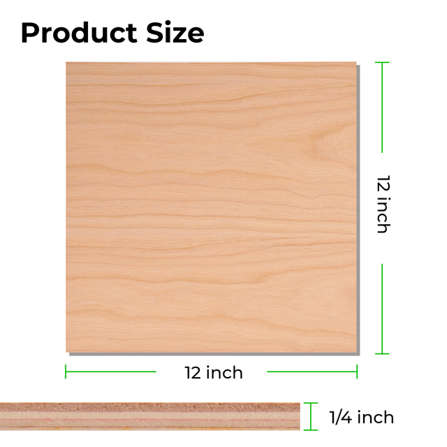Xtool Birch Plywood Sheets 305x305mm - 4stk 