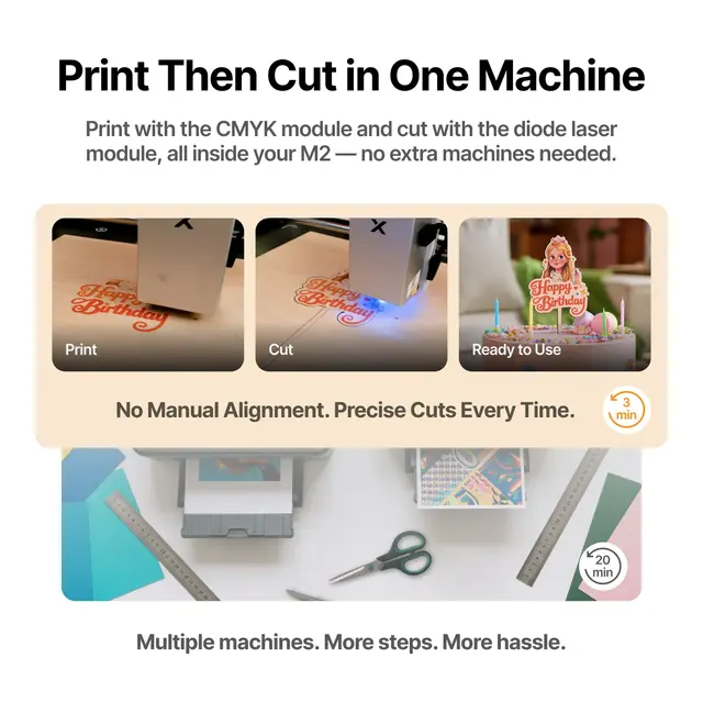 xTool M2 Color Print & Cut Bundle 10W 