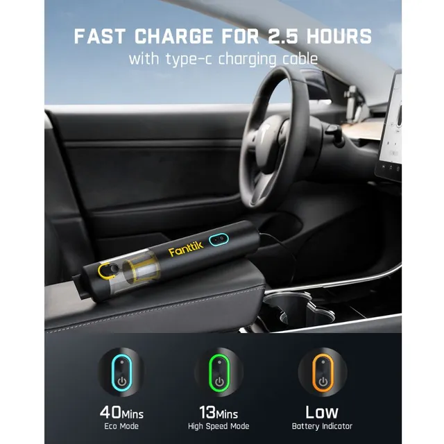 Fanttik V8 Vacuum Cleaner Slim Apex Car RobustClean 