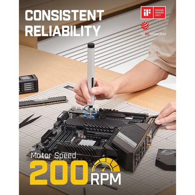 Fanttik E1 Max 3.7V Electric Screwdriver Silver 
