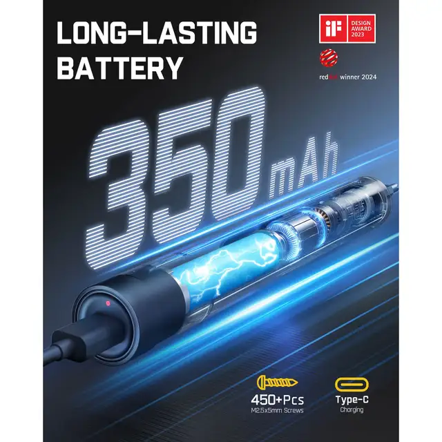 Fanttik E1 Max 3.7V Electric Screwdriver Silver 