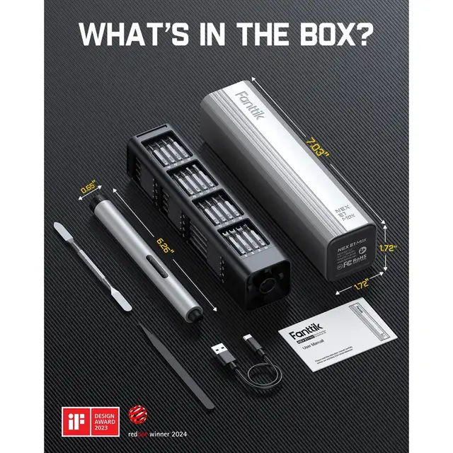 Fanttik E1 Max 3.7V Electric Screwdriver Silver 