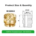 Mintion Threaded Insert Set M2.5x4x4.6 - 100pcs 