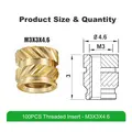 Mintion Threaded Insert Set M3x3x4.6 - 100pcs 