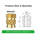 Mintion Threaded Insert Set M4x8.1x6.3 - 50pcs 