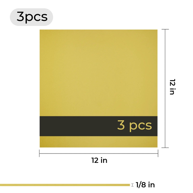 Xtool Two-Tone Acrylic Sheet Gold to Black - 3pcs - 305x305mm 