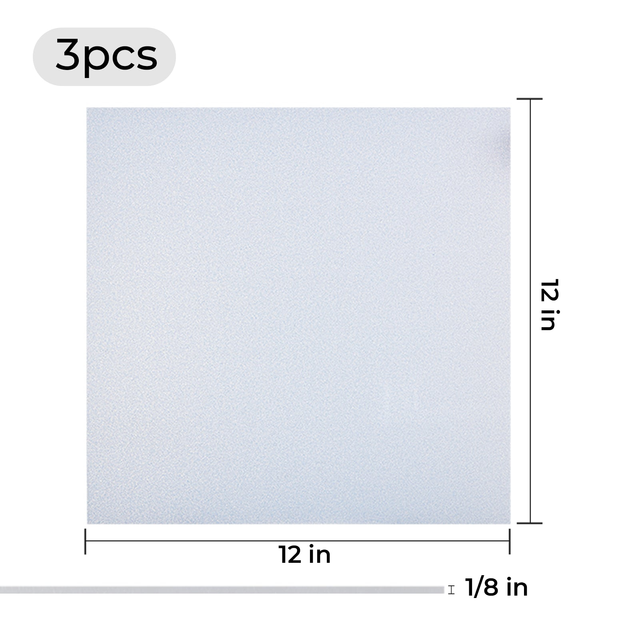 Xtool Pearlescent Glitter Acrylic Sheet White - 3pcs - 305x305mm 
