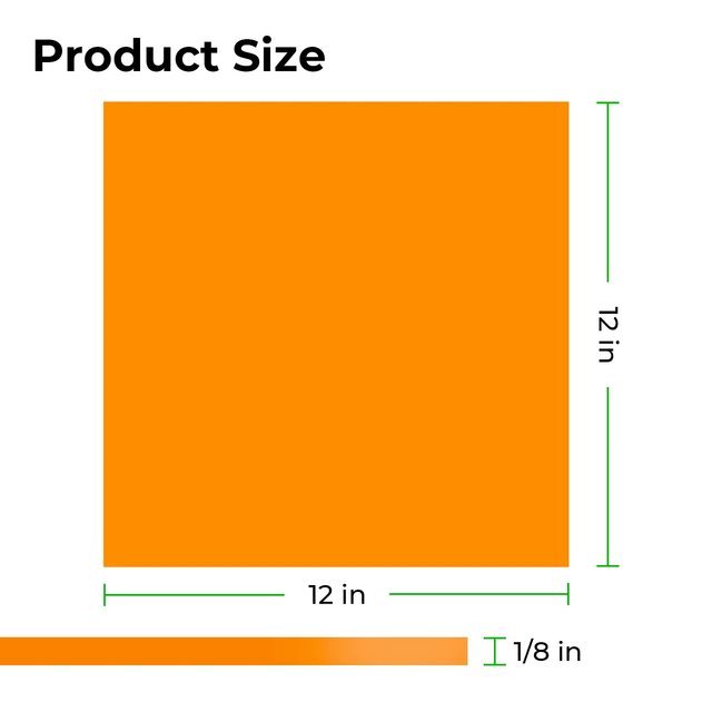 Xtool Translucent Glossy Acrylic Sheet Orange - 3pcs - 300x300mm 