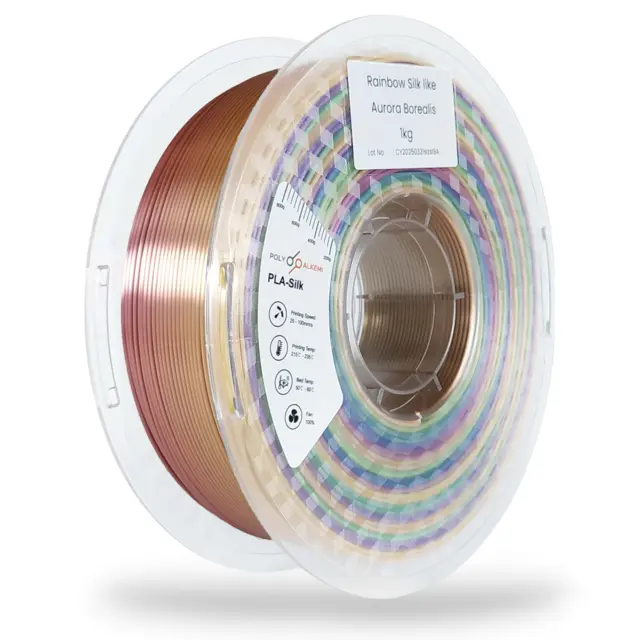 Polyalkemi PLA Silk Rainbow Aurora Borealis 