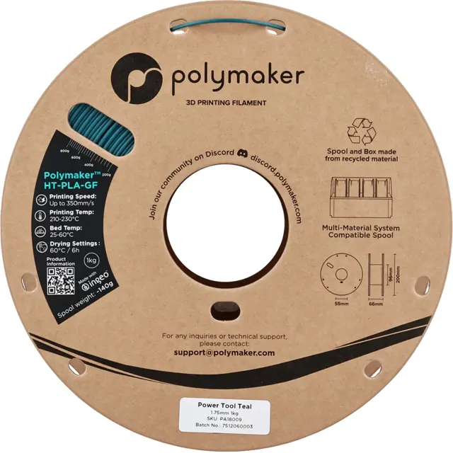 Polymaker HT-PLA-GF Power Tool Teal 