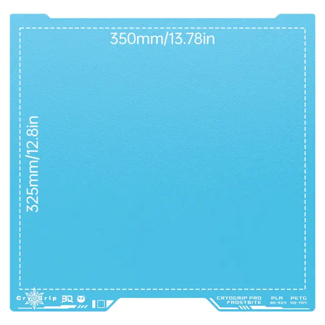 Biqu Panda Buildplate CryoGrip for Bambu Pro Frostbite - H2D / H2S 