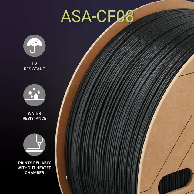 Polymaker Fiberon ASA-CF08 Black 