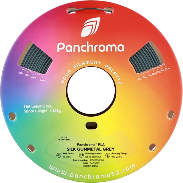 Polymaker Panchroma Silk PLA Silk Gunmetal Grey 