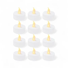 Bambu Lab Led Flame Tea Light Candle Set 12pcs (Warm Yellow)