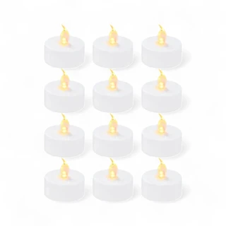 Bambu Lab Led Flame Tea Light Candle Set 12pcs (Warm Yellow)