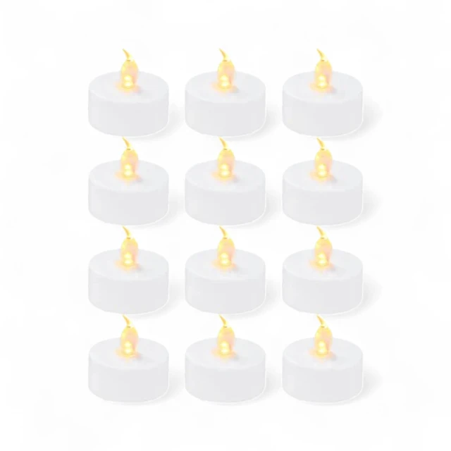 Bambu Lab Led Flame Tea Light Candle Set 12pcs (Warm Yellow) 