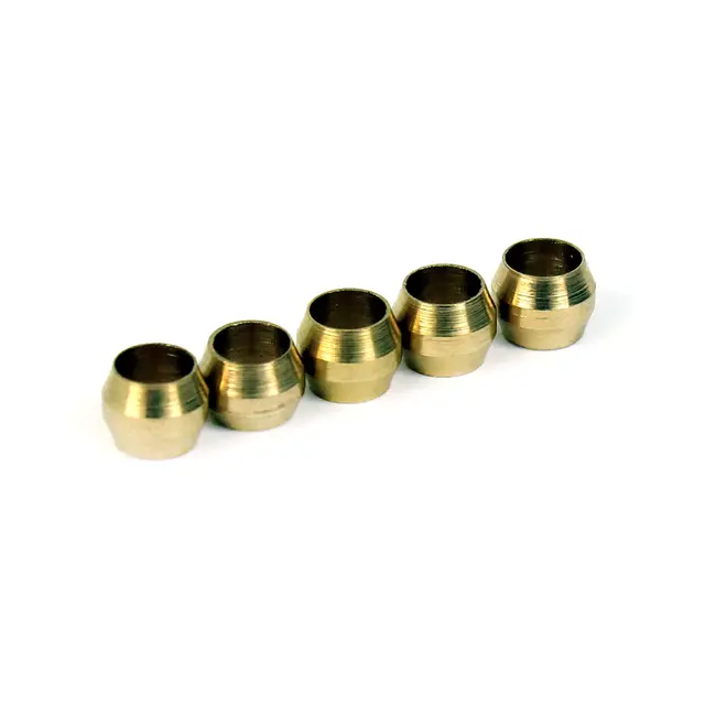 Micro Swiss Brass Compression Sleeves 4mm, 5pk 