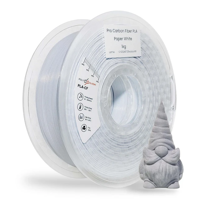 Polyalkemi PLA PRO Carbonfiber White 