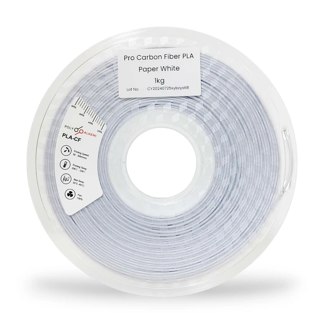 Polyalkemi PLA PRO Carbonfiber White 