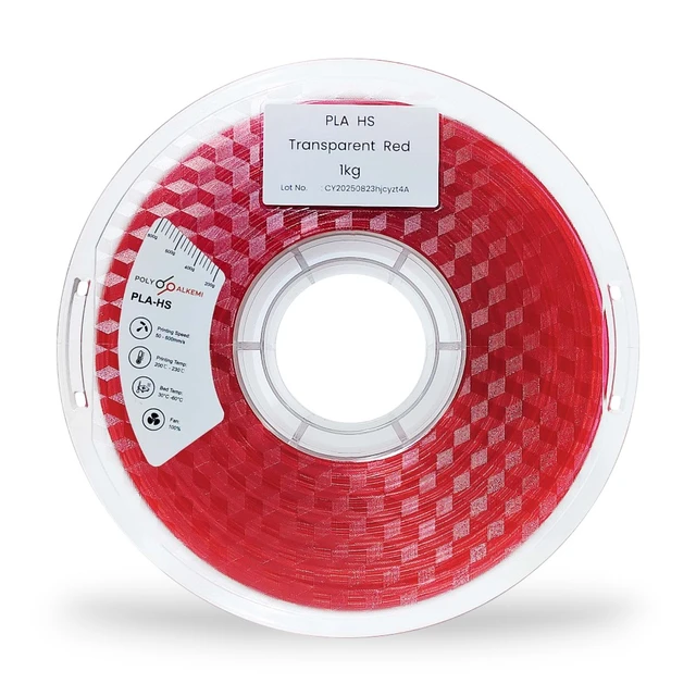 Polyalkemi PLA-HS Transparent Transparent Red 