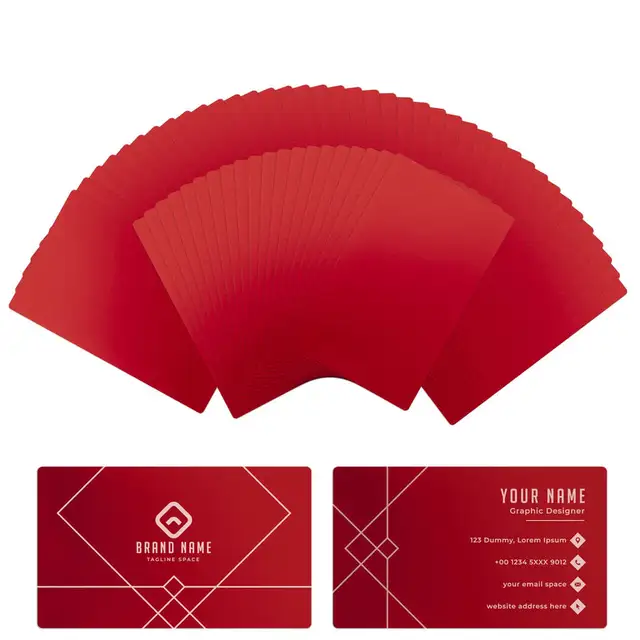 xTool Metal Business Cards - Red 60pcs 