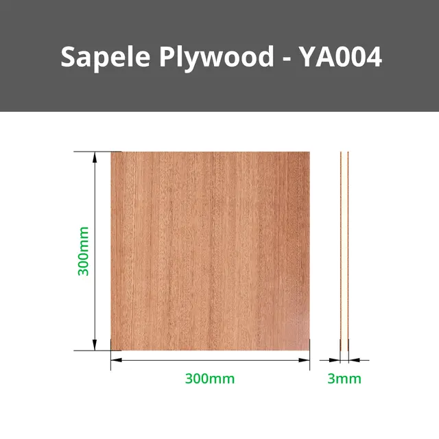 Bambu Lab Sapele Plywood - 6pcs 3mm 