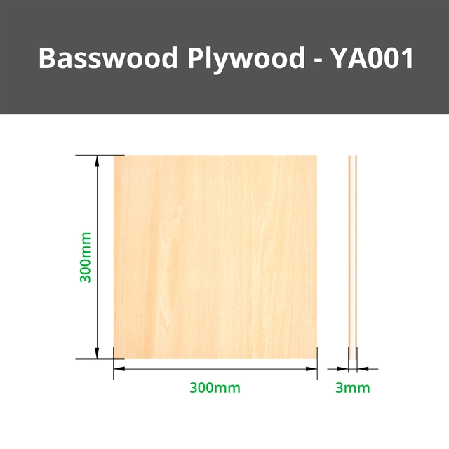 Bambu Lab Basswood Plywood - 6pcs 3mm 