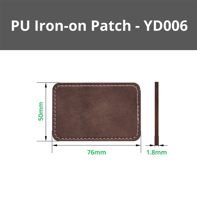 Bambu Lab Rectangular PU Iron-on Patch Rustic to Gold, 10pcs 