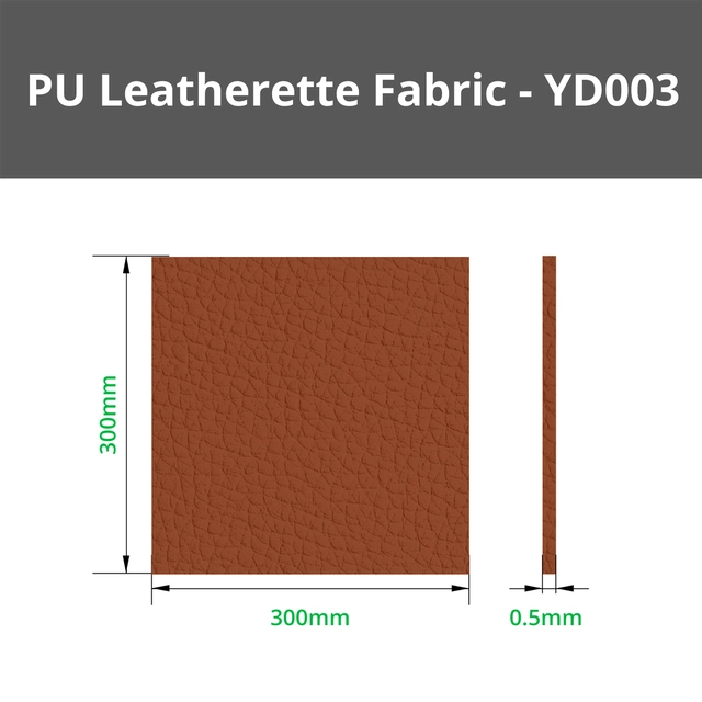 Bambu Lab Pebbled PU Leatherette Fabric Brown, 5pcs 