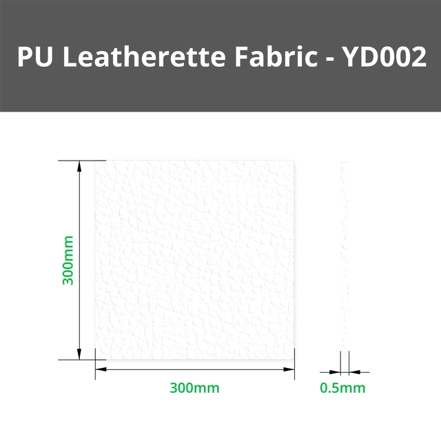 Bambu Lab Pebbled PU Leatherette Fabric White, 5pcs 