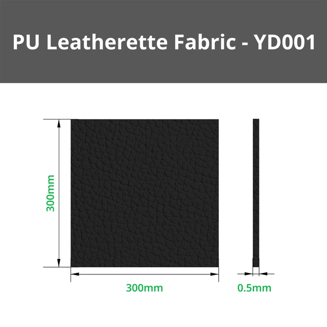Bambu Lab Pebbled PU Leatherette Fabric Black, 5pcs 