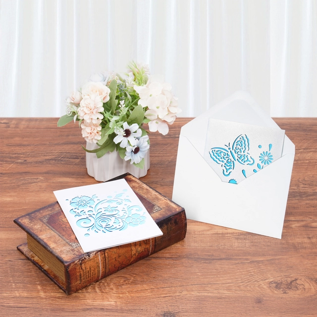 Bambu Pearlescent White Greetingcard Set 2pcs 