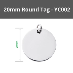 Bambu Lab Round Stainless Steel Tag Small (20mm), 5pcs