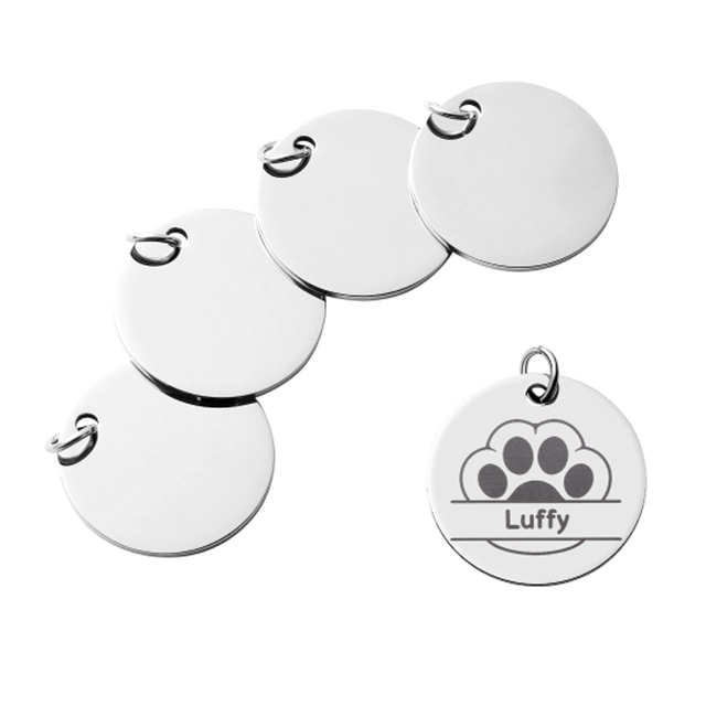 Bambu Lab Round Stainless Steel Tag Small (20mm), 5pcs 