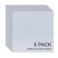 Bambu Light Gray Reflective Decal Sheets 5pcs