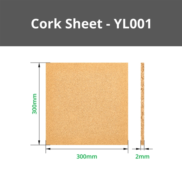 Bambu Lab Cork Sheets - 2mm 4pcs 