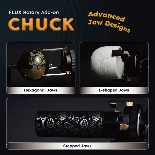 Flux Rotary Chuck for Beambox II 