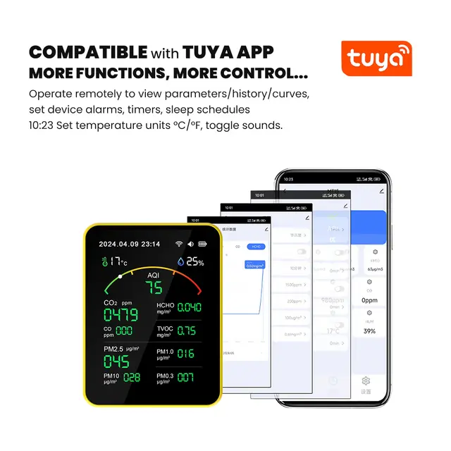 Mintion 15-in-1 Air Quality Monitor MT15 