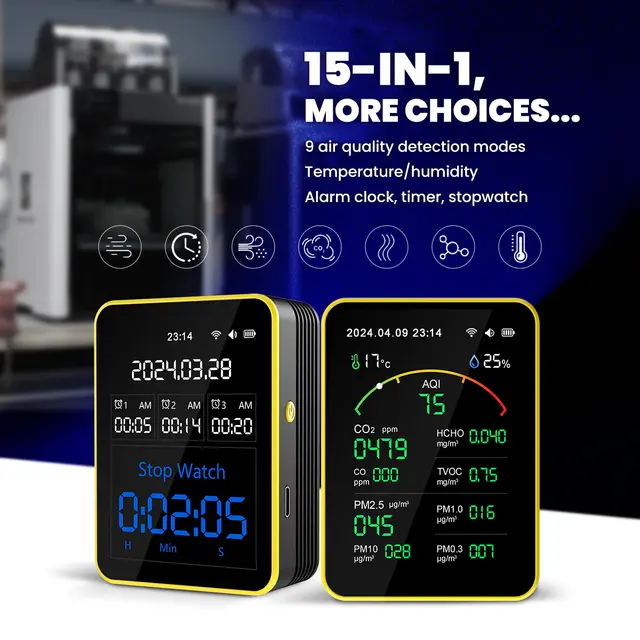 Mintion 15-in-1 Air Quality Monitor MT15 