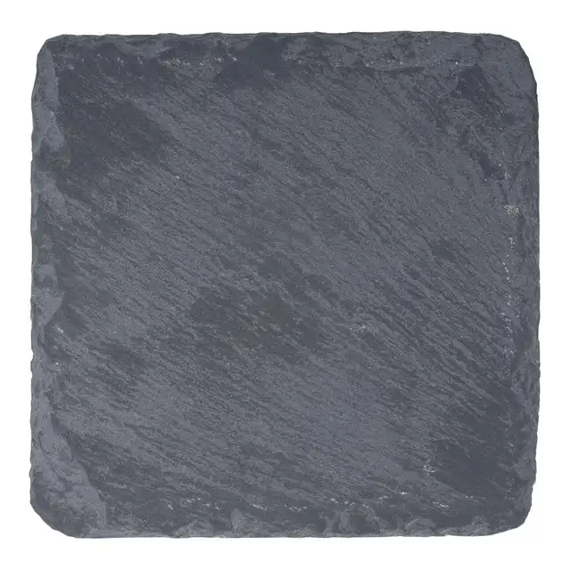 Black Square Stone Coasters 5pcs 