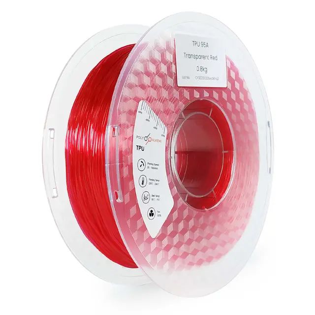Polyalkemi TPU 95A - Flexible Transparent Red 