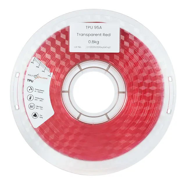 Polyalkemi TPU 95A - Flexible Transparent Red 